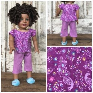 American Girl Purple Peacock PJs